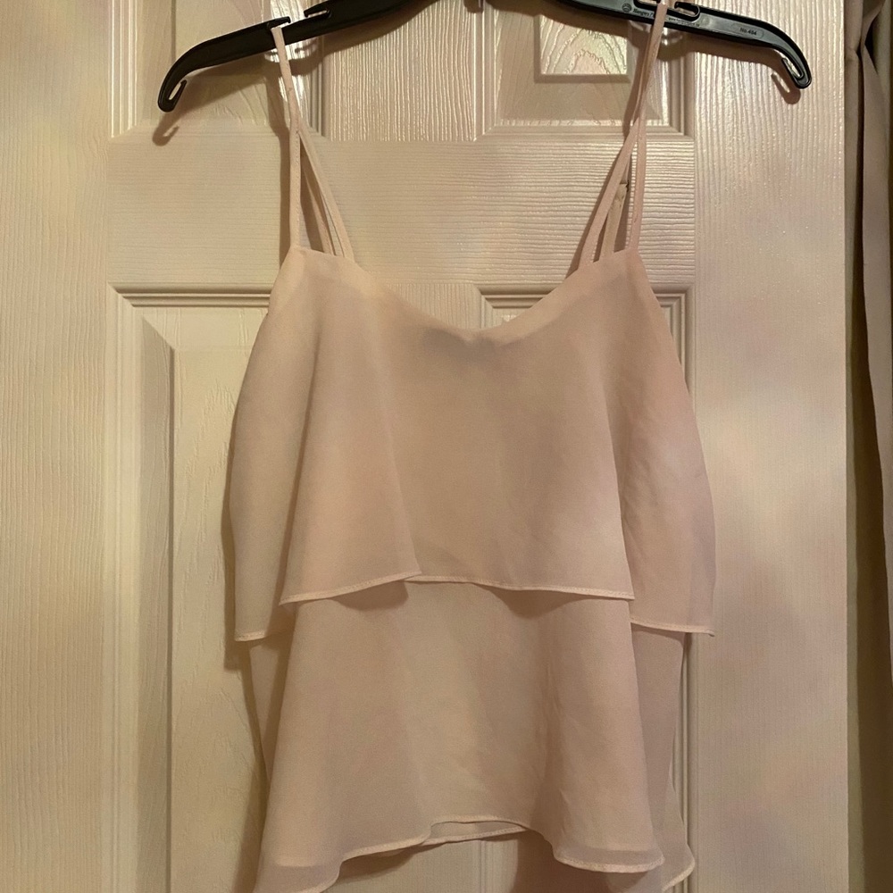 Flounce satin top